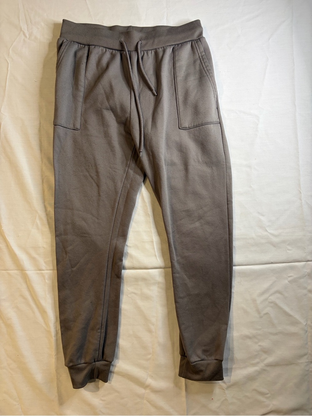 Men's Slim Fit Gray Jogger Sweatpants with Drawstring